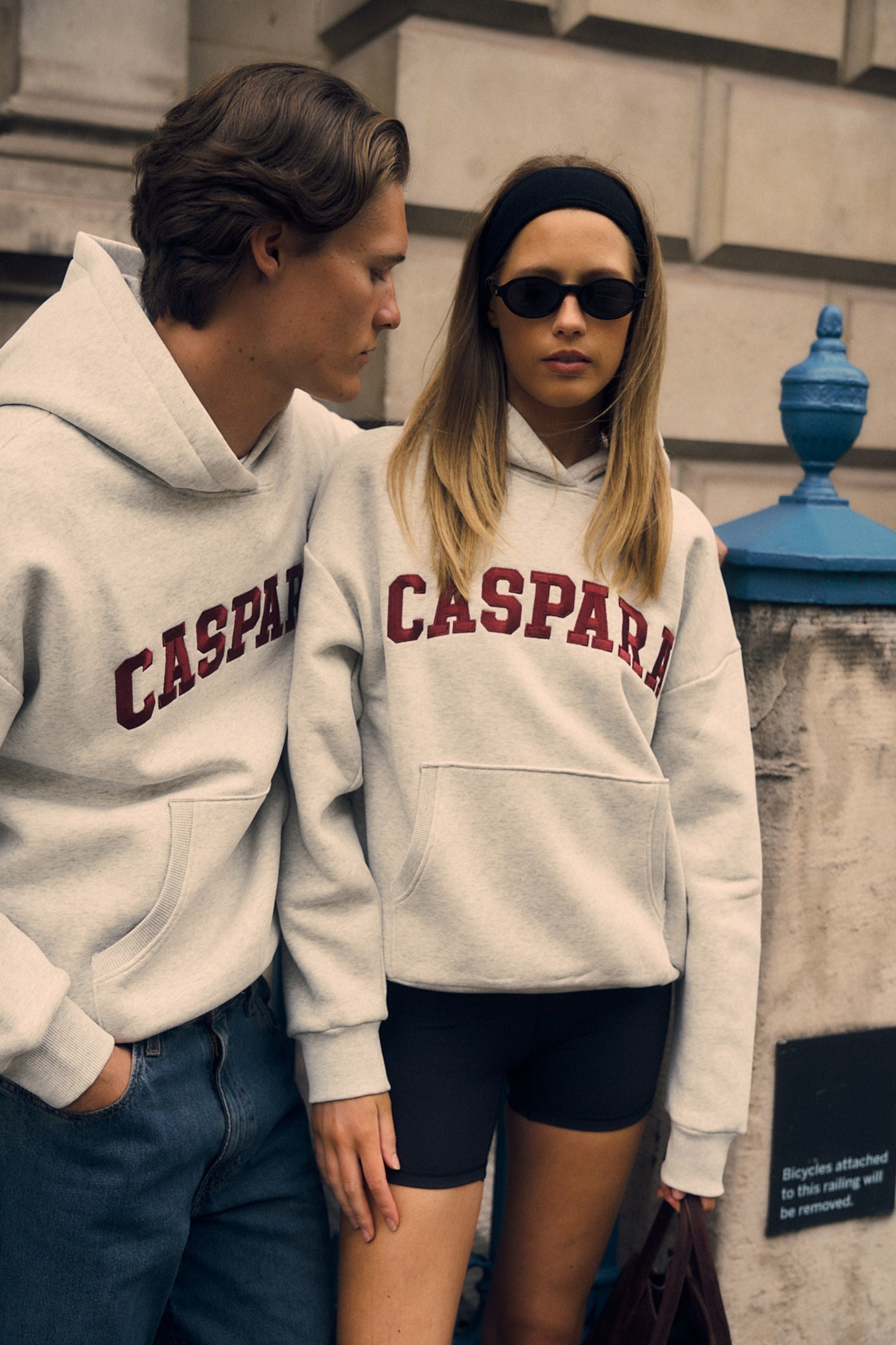M. Varsity Hoodie - Grey/Burgundy